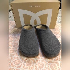 Rothy's Charcoal Knit Slip-On Mules